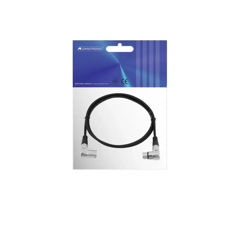 Audio Cable Omnitronic 30220630 1.5m XLR 3-pin Black