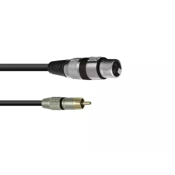 Audio Cable XLR (3-pin) RCA Omnitronic 3022075J 0.15 m Black