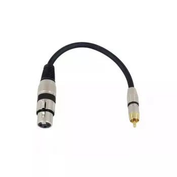 Audio Cable XLR (3-pin) RCA Omnitronic 3022075J 0.15 m Black