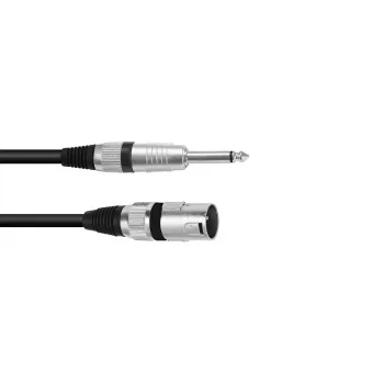 Audio Cable XLR 3-pin 6.35mm Omnitronic 3022519C 5m Black