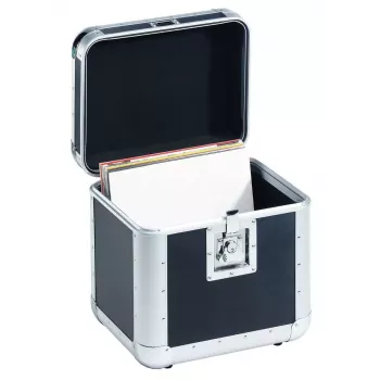 Hard case Roadinger 30110035 for Records Plywood Black Silver