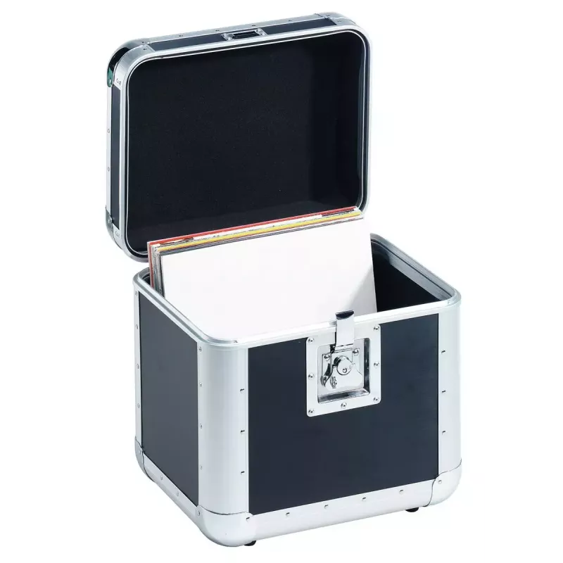 Hard case Roadinger 30110035 for Records Plywood Black Silver