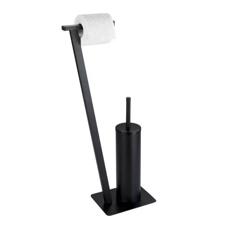 Toilet brush & holder WENKO 24395100 Black Stainless steel