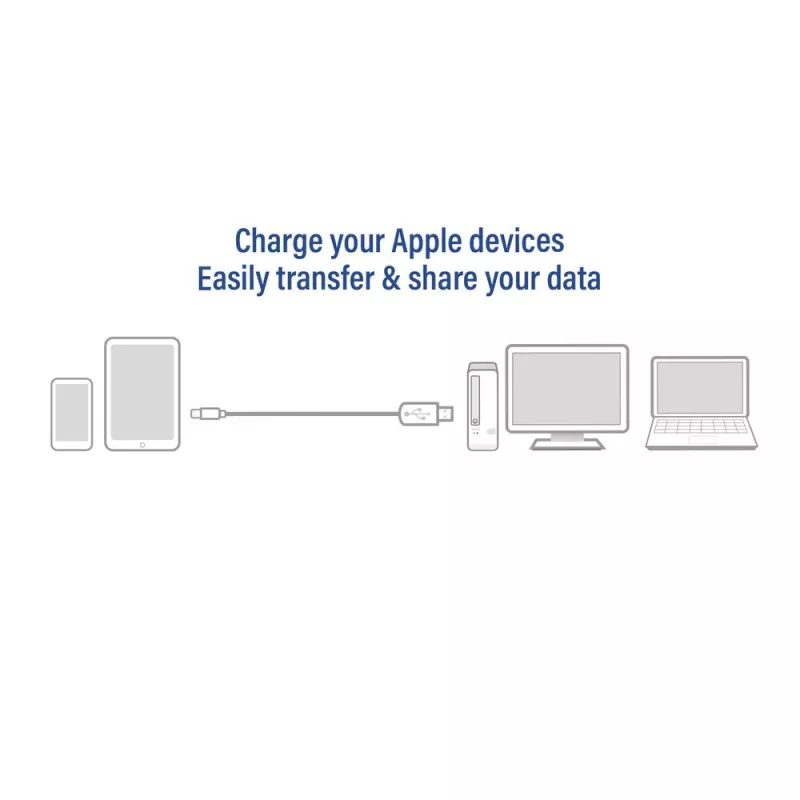 ACT USB 2.0 charging/data cable C male - Lightning male 1 meter, MFI certified