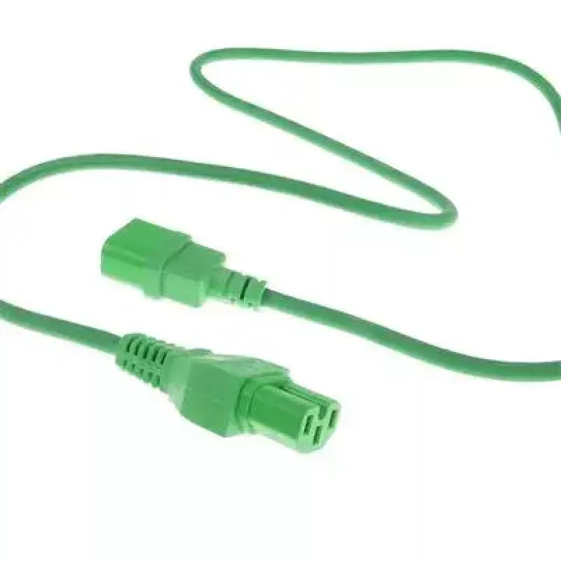 ACT Powercord C14 - C15 green 2 m Cable H05RN-F 250V 10A