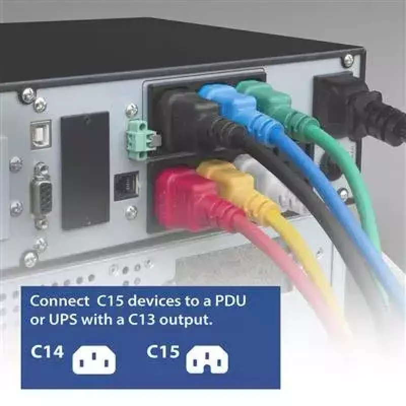 ACT Powercord C14 - C15 green 2 m Cable H05RN-F 250V 10A
