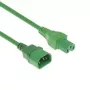 ACT Powercord C14 - C15 green 2 m Cable H05RN-F 250V 10A