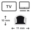 Hama 00220980 cable organizer Universal Cable duct White 4 pc(s)
