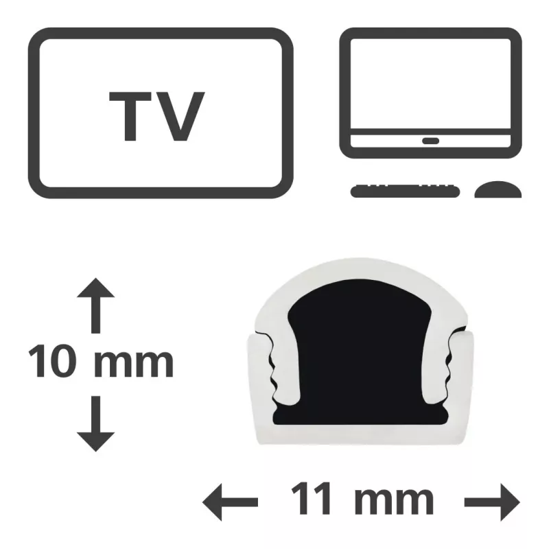 Hama 00220980 cable organizer Universal Cable duct White 4 pc(s)