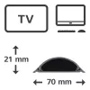 Hama 00220985 cable organizer Universal Cable duct Black 1 pc(s)