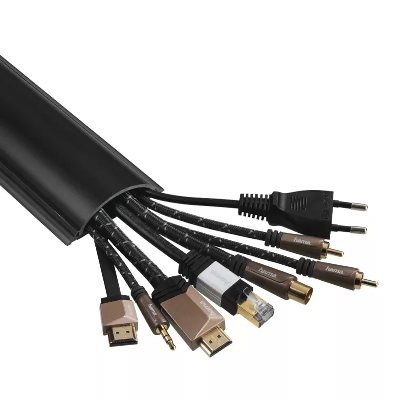 Hama 00220985 cable organizer Universal Cable duct Black 1 pc(s)