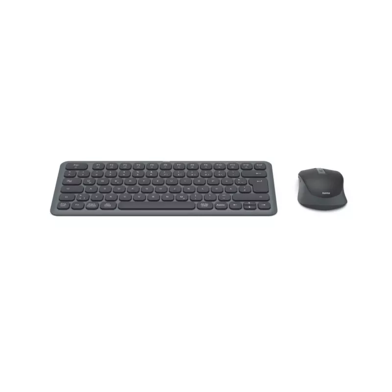 Hama WKM-500 keyboard Mouse included Home/Office RF Wireless + Bluetooth QWERTZ German Black