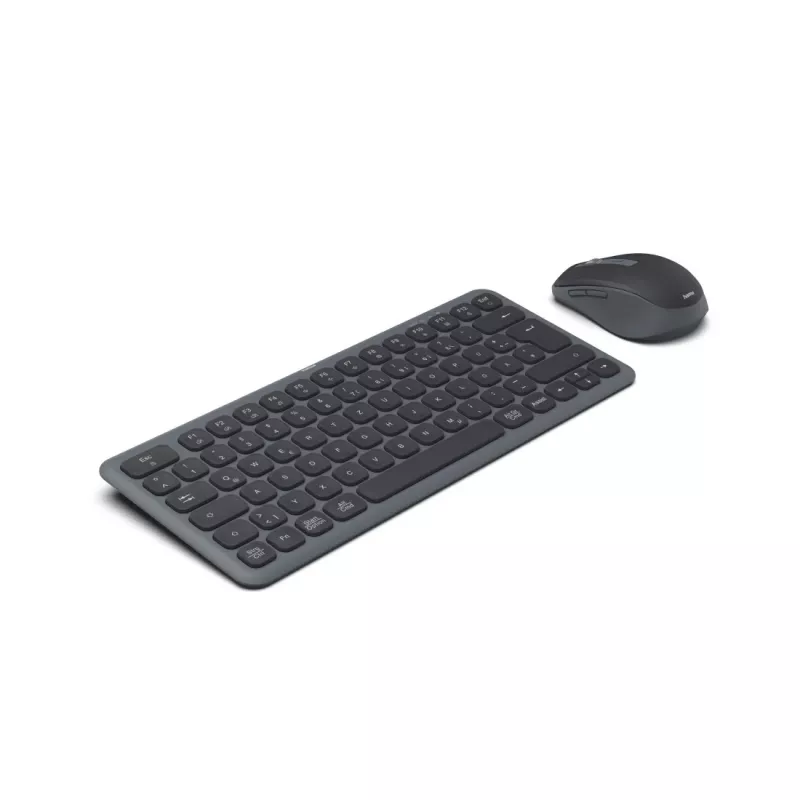 Hama WKM-500 keyboard Mouse included Home/Office RF Wireless + Bluetooth QWERTZ German Black