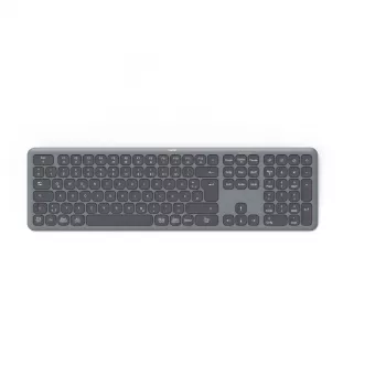 Hama WK-550 keyboard Home/Office RF Wireless + Bluetooth QWERTZ German Black, Dark Grey