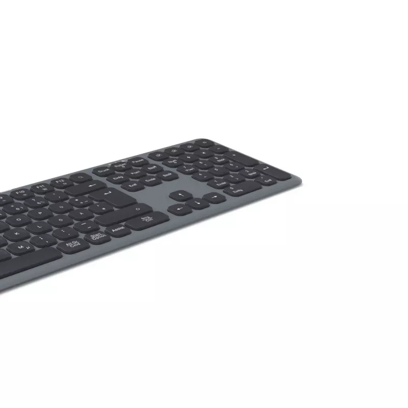 Hama WK-550 keyboard Home/Office RF Wireless + Bluetooth QWERTZ German Black, Dark Grey