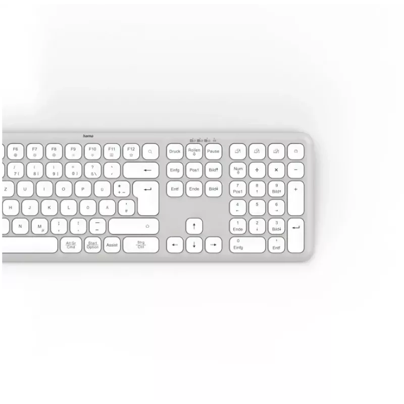 Hama WK-550 keyboard Home/Office RF Wireless + Bluetooth QWERTZ German Grey, White