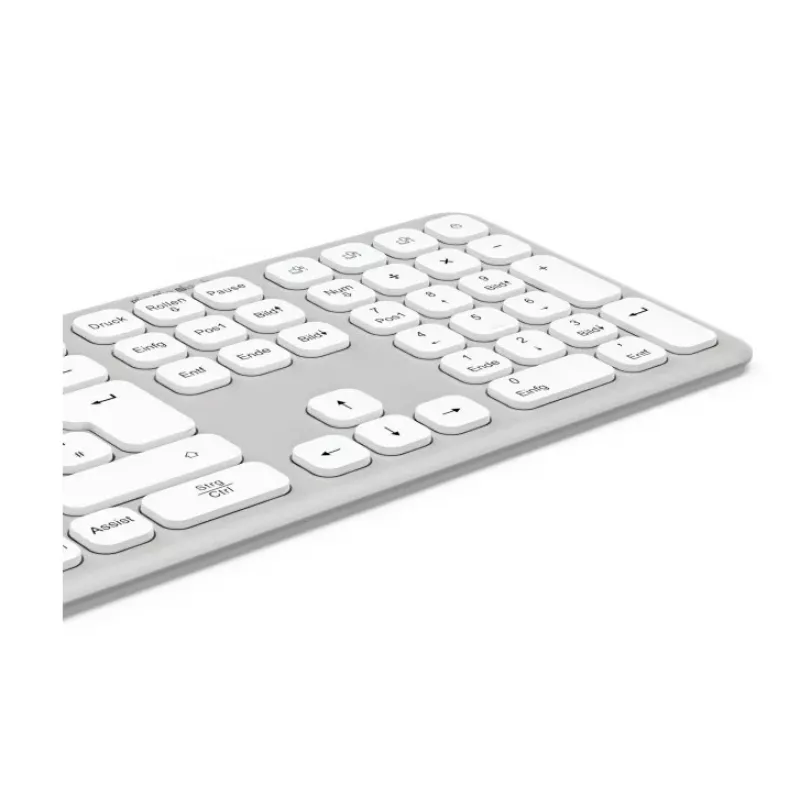 Hama WK-550 keyboard Home/Office RF Wireless + Bluetooth QWERTZ German Grey, White