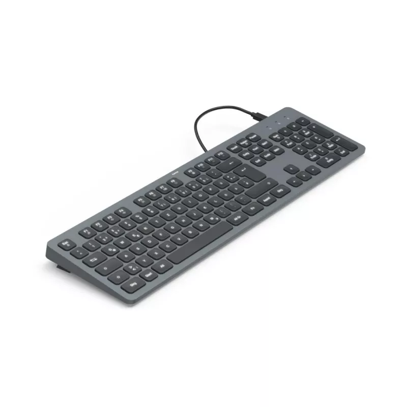 Hama CK-400 keyboard Home/Office USB QWERTZ German Black, Dark Grey