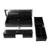 Electronic cash drawer Olympia HS-170S with plastic/steel housing, black and stainless steel finish