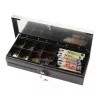 Electronic cash drawer Olympia HS-170S with plastic/steel housing, black and stainless steel finish