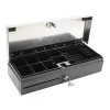 Electronic cash drawer Olympia HS-170S with plastic/steel housing, black and stainless steel finish