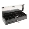 Electronic cash drawer Olympia HS-170S with plastic/steel housing, black and stainless steel finish