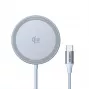 Car Wireless Charger UGREEN MagFlow (USB-powered, 12 V input, Grey) for Smartphones