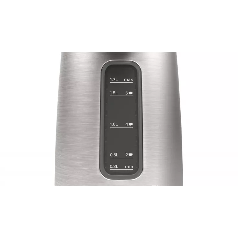 Bosch TWK5P480 electric kettle 1.7 L 2400 W Black, Stainless steel