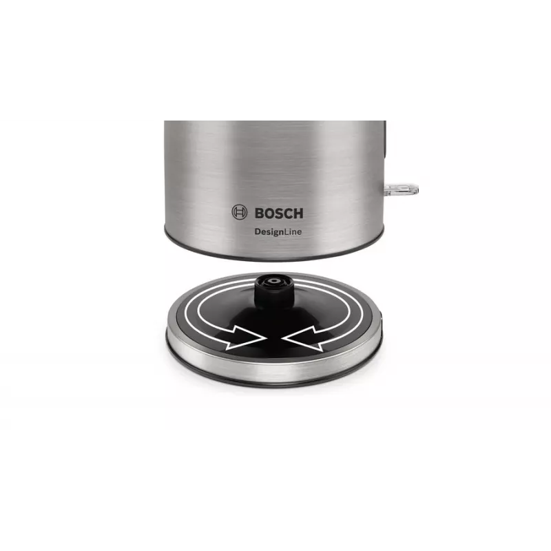 Bosch TWK5P480 electric kettle 1.7 L 2400 W Black, Stainless steel