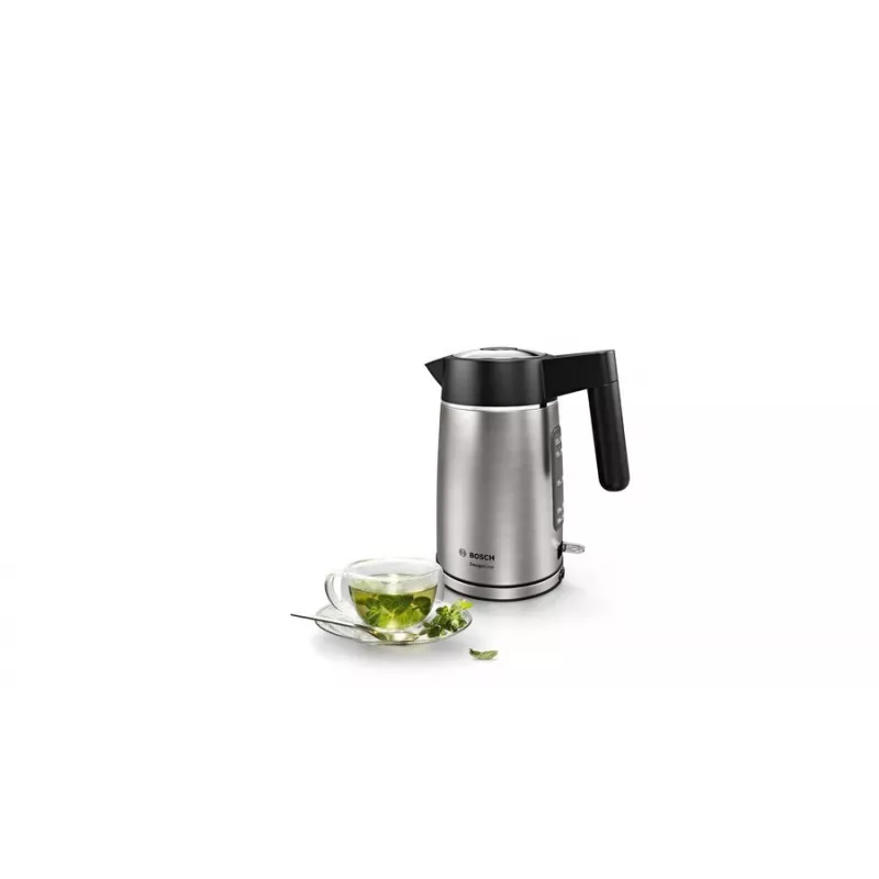Bosch TWK5P480 electric kettle 1.7 L 2400 W Black, Stainless steel