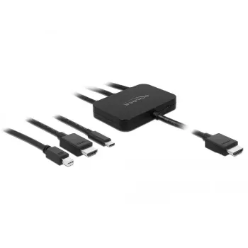 Video Cable Adapter DeLOCK 85830 HDMI Type A HDMI Mini DisplayPort USB Type-C Black