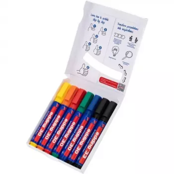 Permanent Marker Edding Colourful Flipchart Kit Assorted 7 pcs