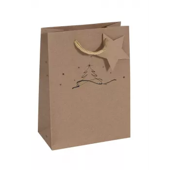 Gift wrap bag Sigel GT038 Brown 170x90x230 mm