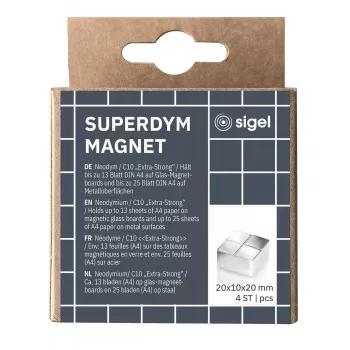 Craft Magnet Square Sigel BA705 Neodymium Silver 20x20x10mm