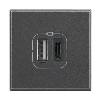 Legrand HS4287C2 socket-outlet 2x USB Anthracite