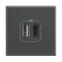 Legrand HS4287C2 socket-outlet 2x USB Anthracite