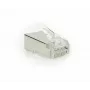 ACT CAT6A pass-through shielded modular RJ45 connector Gold contacts Silver Transparent