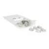 ACT CAT6A pass-through shielded modular RJ45 connector Gold contacts Silver Transparent