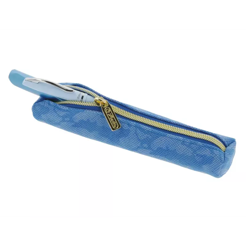 Soft pencil case Herlitz Bright Animals PU Blue 200x40x40 mm