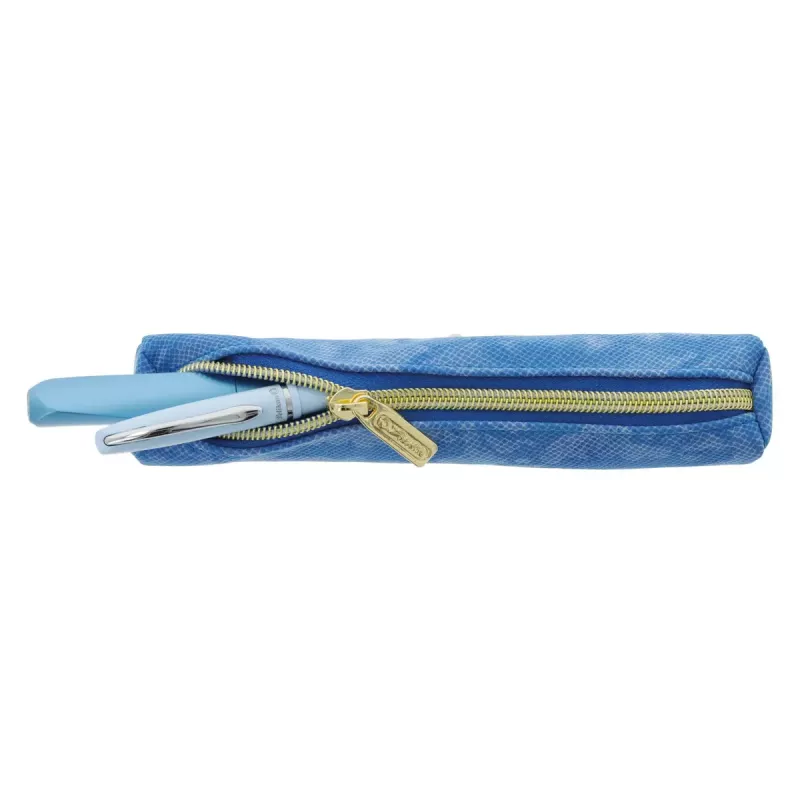Soft pencil case Herlitz Bright Animals PU Blue 200x40x40 mm