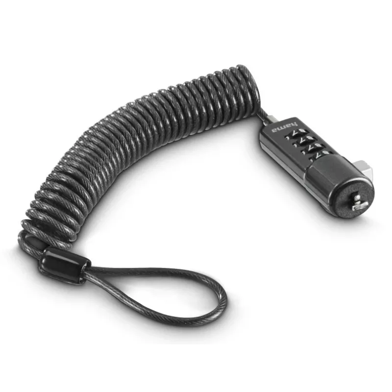 Hama Portable cable lock Anthracite 2 m