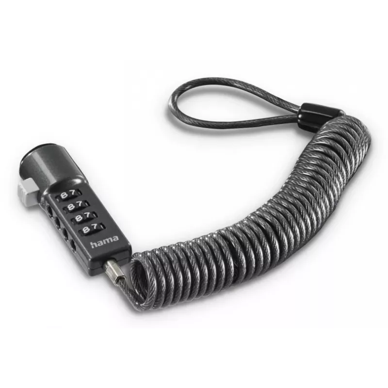 Hama Portable cable lock Anthracite 2 m