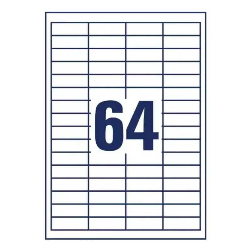 Self-adhesive label Avery 4785 Rectangle Permanent White 1920 pcs