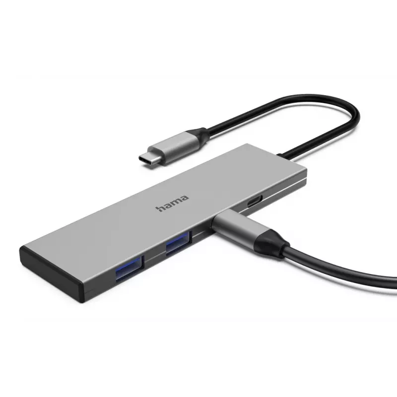 Hama 00200147 interface hub USB Type-C 10000 Mbit/s Grey