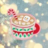 Badge LAUT MAGMOJI SILLY Snowman Chocolate Christmas Edition — multicolour PVC and silicone, 1 pc