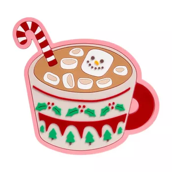 Badge LAUT MAGMOJI SILLY Snowman Chocolate Christmas Edition — multicolour PVC and silicone, 1 pc