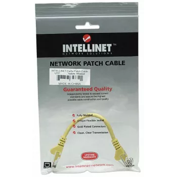 Intellinet Network Patch Cable, Cat5e, 0.5m, Yellow, CCA, U/UTP, PVC, RJ45, Gold Plated Contacts, Snagless, Booted, Lifetime Warranty