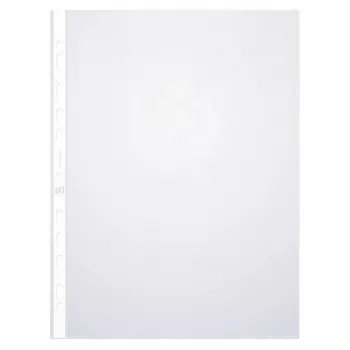 ELBA Punched Pockets A4, PP 0.08mm, Crystal Clear, Universal Punching (971508)