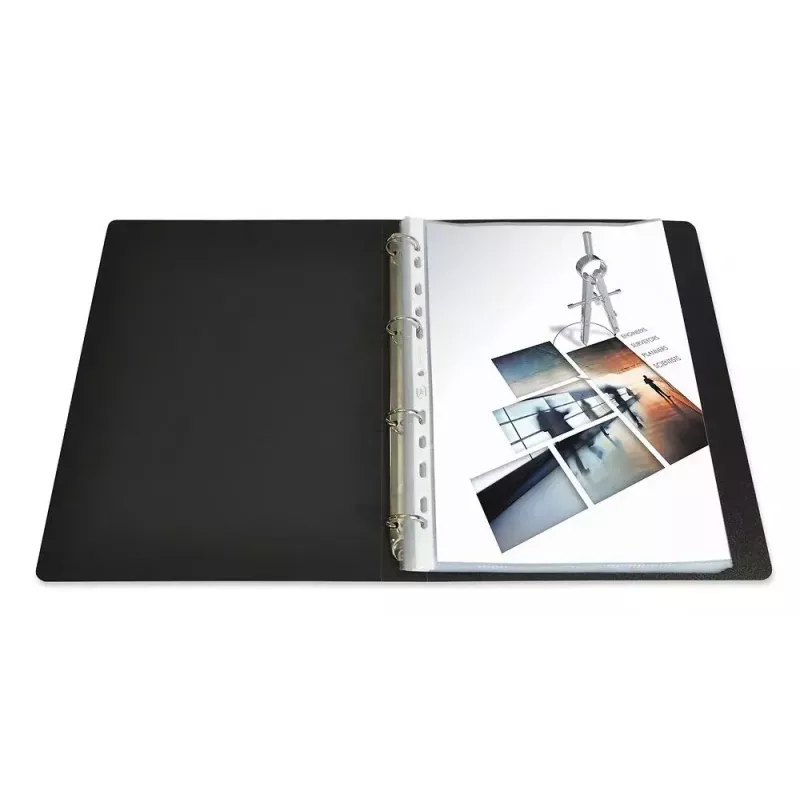 ELBA Punched Pockets A4, PP 0.08mm, Crystal Clear, Universal Punching (971508)