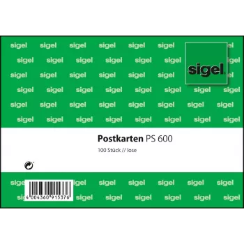 Index Card Sigel PS600 Green White 100 pcs